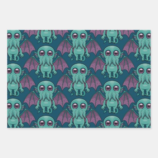 キュートベビーシュルフモンスター ラッピングペーパーシート (正面)