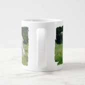 キュートベビーシープドロッド顔インメドウ ジャンボコーヒーマグカップ (裏面)