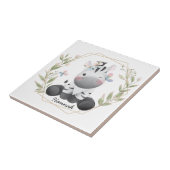 キュートベビーゼブラフラワーリース名前をカスタムする タイル (側面)