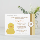 キュートベビーダックベビーシャワー招待状 招待状 (スタンド正面)