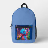 キュートベビーディナソープリントカットソーバッグ プリントバックパック (正面)