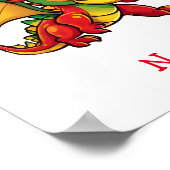 キュートベビードラゴン名前をカスタムする ポスター (角)