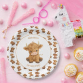 キュートベビーハイランドカウキー紙プレート ペーパープレート (パーティー)