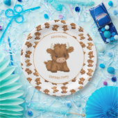 キュートベビーハイランドカウキー紙プレート ペーパープレート (パーティー)