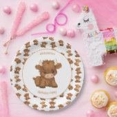 キュートベビーハイランドカウキー紙プレート ペーパープレート (パーティー)