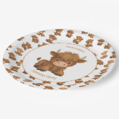 キュートベビーハイランドカウキー紙プレート ペーパープレート (アングル)