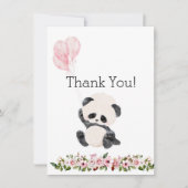 キュートベビーパンダフラットサンキューカード サンキューカード (正面)