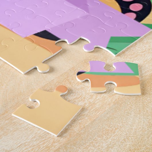 キュートベビーパンダ名前をカスタムする ジグソーパズル (側面)