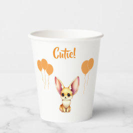 キュートベビーフェンネックキツネ 紙コップ