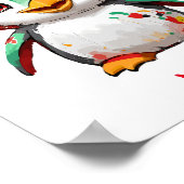 キュートベビーペンギン名前をカスタムする ポスター (角)