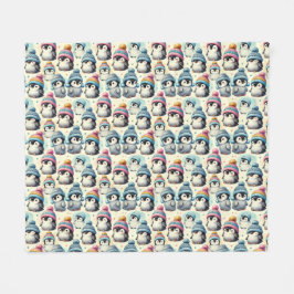 キュートベビーペンギン フリースブランケット