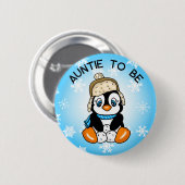 キュートベビーペンギン | Auntie赤ちゃんシャワー 缶バッジ (正面&裏面)