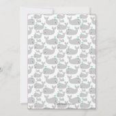 キュートベビーホエールベビーシャワー招待状 招待状 (裏面)