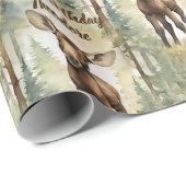 キュートベビームースパーソナライズされた誕生日 ラッピングペーパー (ロールコーナー)