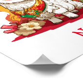 キュートベビーラマ名前をカスタムする ポスター (角)