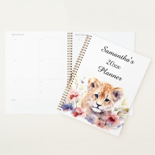 キュートベビーリオンパーソナライズされたプランナー プランナー手帳 (ディスプレー)