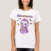 キュートベビーヴァンパイアハロウィーンかわいいデザイン Tシャツ (正面)