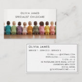 キュートベビー子供部屋デイケアナニーベビーシッター 名刺 (正面/裏面)