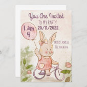 キュートベビー幼児 招待状 (正面/裏面)