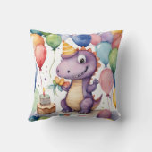 キュートベビー恐竜誕生日 クッション (裏面)