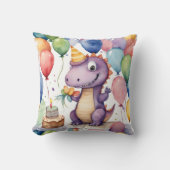 キュートベビー恐竜誕生日 クッション (正面)