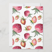 キュートベリーファーストストロベリー1st誕生日パーティー 招待状 (裏面)