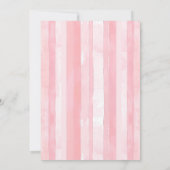 キュートベリーファースト誕生日ウオーターカラーイチゴ 招待状 (裏面)