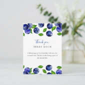 キュートベリーファースト誕生日ブルーベリーサンキュー ポストカード (スタンド正面)