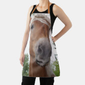 キュートベルギーベ荷車を引くンホース顔パーソナライズされた エプロン (インサイチュ)