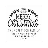 キュートベルズクリスマスファミリーネーム差出人住所 セルフインキングスタンプ (デザイン)