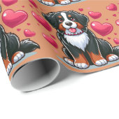 キュートベルネーズマウンテンドッグハッピーバレンタインデー ラッピングペーパー (ロールコーナー)