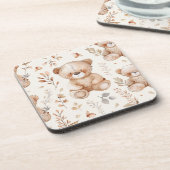 キュートベージュベビーベア コースター (左側)