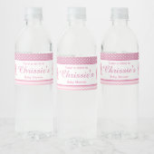 キュートペアレント&ベビーホエールピンクガールベビー ペットボトルラベル (ボトル)