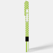 キュートペパーソナライズされたポッドライムストライプと水玉模様 Case-Mate iPhoneケース (裏面 / 左)