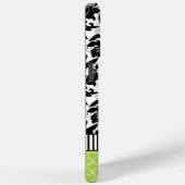 キュートペパーソナライズされたポッドライムストライプアンドダマスク Case-Mate iPhoneケース (裏面 / 右)