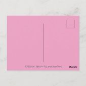 キュートペパーミントピンクプードル及びスノーグローブ雪だるま ポストカード (裏面)