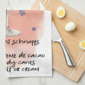 キュートペパーミントマルティーニクリスマスドリンクレシピ キッチンタオル (四つ折り)