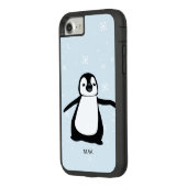 キュートペンギンウィンタースノーイラストレーションカスタム Case-Mate iPhoneケース (裏面/左)