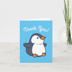 キュートペンギンウィンター子供の誕生日パーティー カード