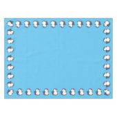 キュートペンギンウィンター子供の誕生日パーティー テーブルクロス (正面(横))