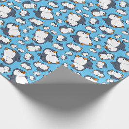 キュートペンギンウィンター子供の誕生日パーティー ラッピングペーパー