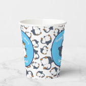 キュートペンギンウィンター子供の誕生日パーティー 紙コップ (左)