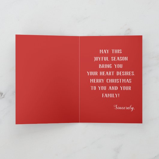 キュートペンギンクリスマスフェスティバルホリデイ カード (内部)