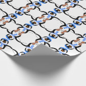 キュートペンギンクリスマスラッピング紙 ラッピングペーパー (角)