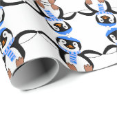 キュートペンギンクリスマスラッピング紙 ラッピングペーパー (ロールコーナー)