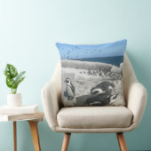 キュートペンギンコラージュ装飾用クッション クッション (椅子)