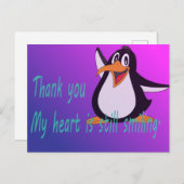 キュートペンギンサンキューカード ポストカード (正面/裏面)