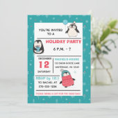 キュートペンギンスウィンターホリデークリスマスパーティー 招待状 (スタンド正面)