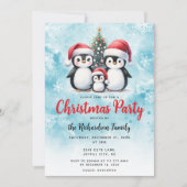 キュートペンギンズファミリーフェスティバルクリスマスパーティー 招待状 (正面)