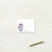 キュートペンギンナースピンクステソスコープカスタム4x4 ポストイット (デスク上)